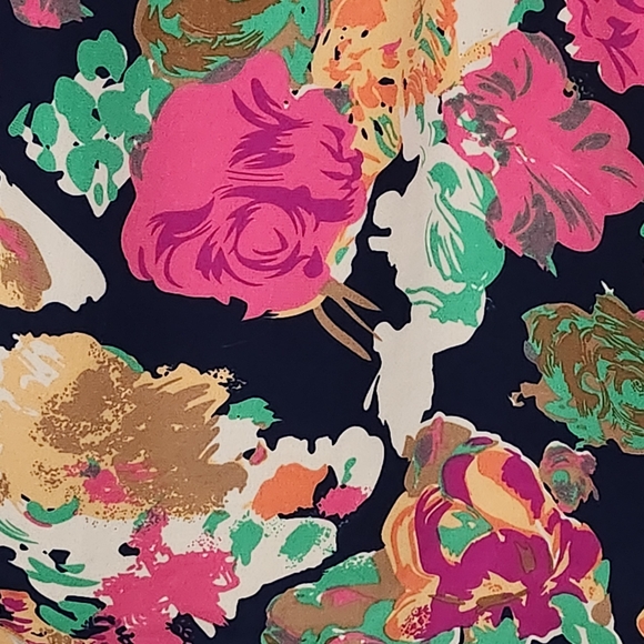 DALIA Dress Size 10 Floral Feminine Long Sleeve Midi Romantic Tropical Vacation - Picture 6 of 13